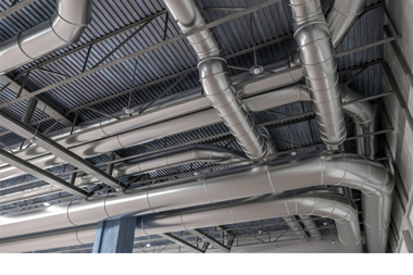 ductwork piping gymnasium venue ceiling